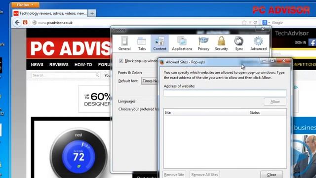 Как блокировать всплывающие окна в IE, Firefox и Chrome в Windows 7 и 8 PC Advisor смотреть онлайн