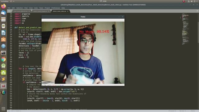 Mask and No mask Detection using python, opencv and keras смотреть онлайн