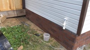 Монтаж хауберк(hauberk) на цоколь свайного фундамента