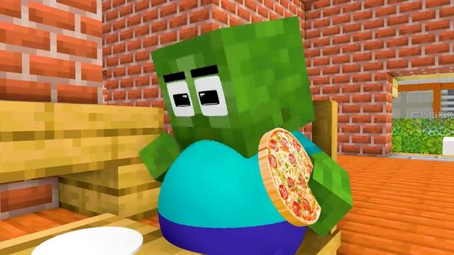 Школа монстров: Зомби толстяк ИСПЫТАНИЕ - Забавная история - Майнкрафт Анимация Minecraft смотреть онлайн