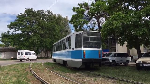 Трамвай КТМ-8 2216 19 маршрут. смотреть онлайн