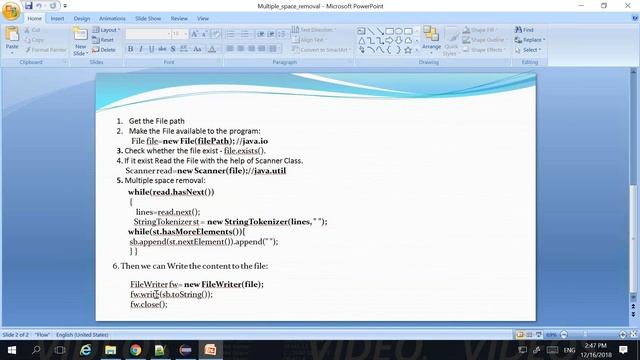 TRIM SPACES IN A FILE USING JAVA смотреть онлайн