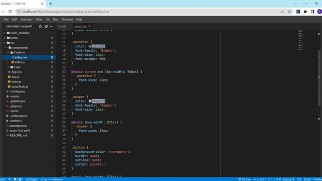 CODING PRACTICE 21 | FAQS APP | REACT JS | CCBP 4.O | CCBP смотреть онлайн