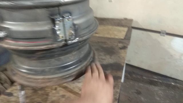 Как из дисков на 13 сделать печку под казан смотреть онлайн