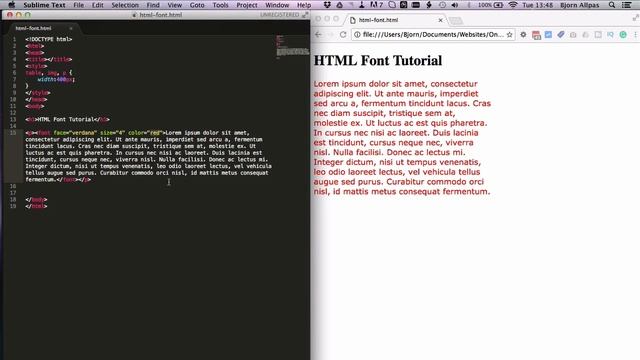 HTML font tag is not supported by HTML5, so use CSS instead смотреть онлайн