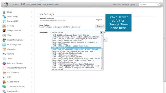 How to change Time Zone in Webuzo Control Panel смотреть онлайн