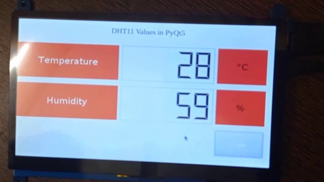 How to interface DHT11 sensor with Raspberry Pi using Python PyQt5 GUI смотреть онлайн