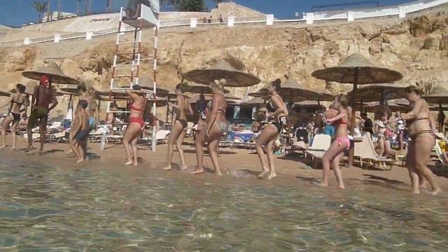 Egypt, January 2021. Jaz Fanara Resort 4*. Red sea, water aerobics. смотреть онлайн