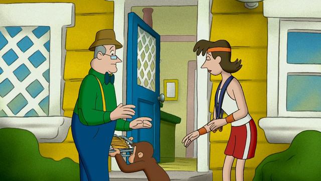 Distracting the Quints with Fish Crackers | Curious George | Mini Moments смотреть онлайн