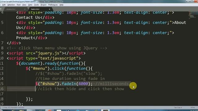 stylish responsive menu || fadein jquery || fade out jquery || fade Toggle using jquery смотреть онлайн