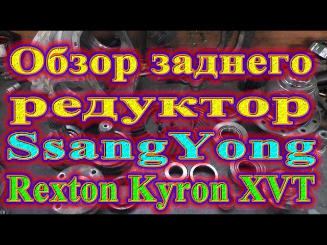 Обзор конструкции и поломка заднего Редуктор SsangYong Rexton Kyron Rodius Stavic XVT