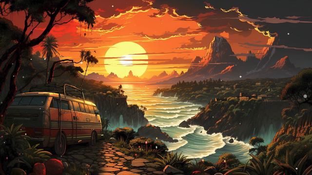 Lofi Nature🌴Camping Vibes💚Cyberpunk ~ Lofi Reggae Rhythm😌Music For You