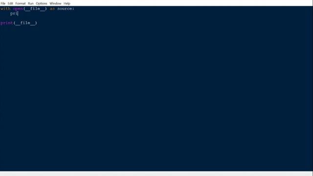 Print the source code of your script in Python смотреть онлайн