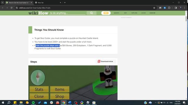How to get Soul Guitar Blox Fruit Roblox in 2024 смотреть онлайн