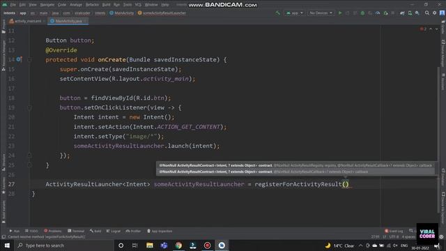 How to Select Files From Gallery using Intent | startactivityforresult deprecated | Viral Coder смотреть онлайн