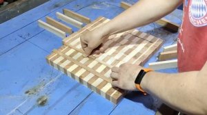 Торцевая разделочная доска без рейсмуса просто!!!