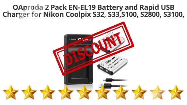 OAproda 2 Pack EN-EL19 Battery and Rapid USB Charger for Nikon | Review and Discount смотреть онлайн
