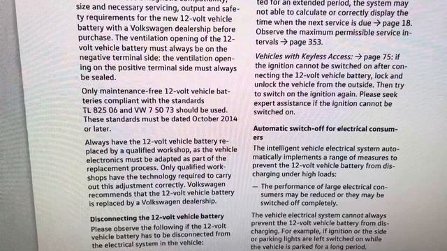 Volkswagen ID4, замена 12V аккумулятора.