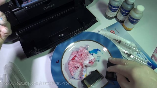 Как заправить картридж принтера Canon Pixma чернилами смотреть онлайн