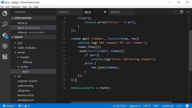 Mean Stack Tutorial - 11 - Get data from Mongodb смотреть онлайн