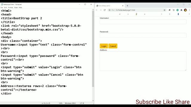 Bootstrap part 7 | How to use textarea and selectbox tag with using bootstrap | Selectbox | textare смотреть онлайн