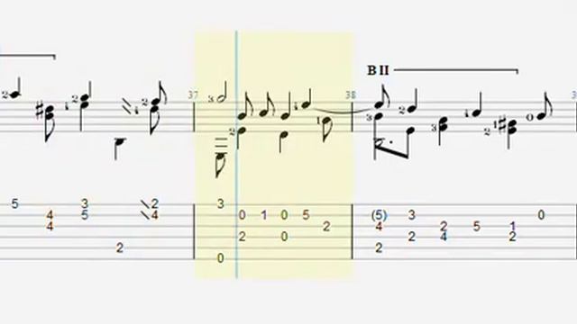 TAB/Sheet: K87 L33 Sonata in B Minor by Domenico Scarlatti [PDF + Guitar Pro + MIDI] смотреть онлайн