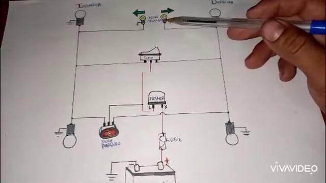 //diagrama de luces direccionales y parqueo. смотреть онлайн