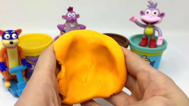 Dora the Explorer Play-Doh Surprise Toys Diego Swiper Baby Jaguar Backpack Tico Boots Learn Colors смотреть онлайн