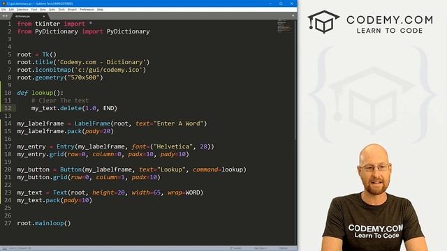 Build A Word Dictionary - Python Tkinter GUI Tutorial 215 смотреть онлайн
