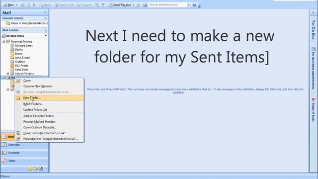 Setting up IMAP email and Sent Items Folder смотреть онлайн