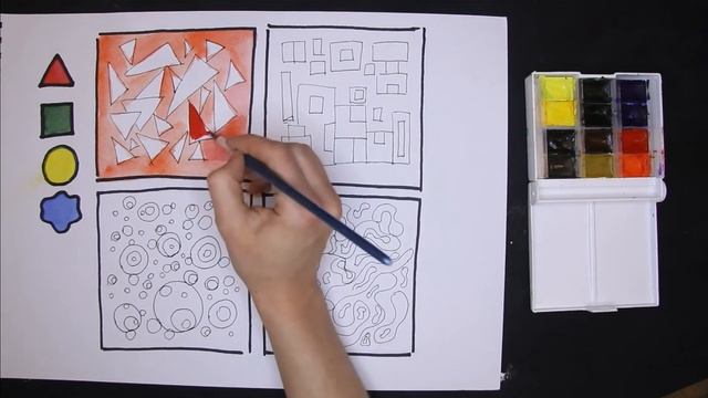 Уроки рисования с нуля. Композиция: характер формы и цвета. смотреть онлайн