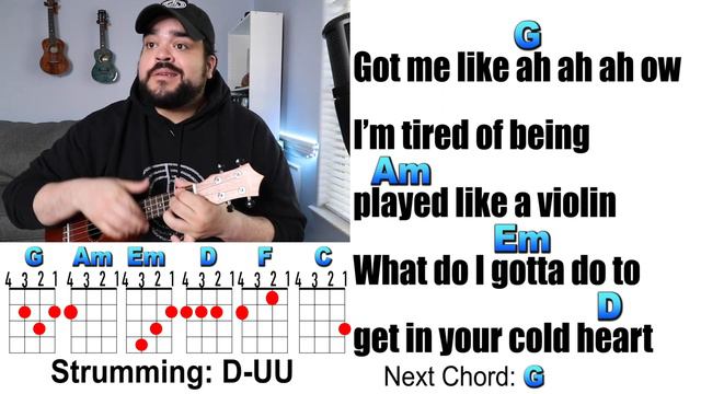 LOVE ON THE BRAIN - Rihanna (Ukulele Play Along with Chords and Lyrics) смотреть онлайн