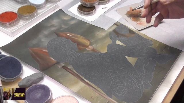 Painting Mushrooms with PanPastels Pastel Pencils Pastelmat смотреть онлайн