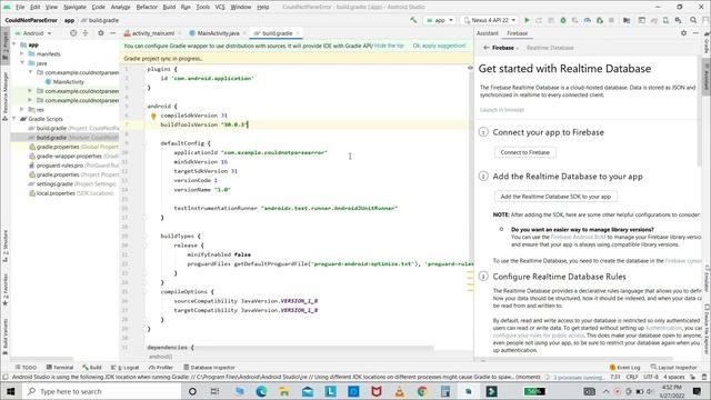 How To Fix Could Not Parse the Android Application Module's Gradle Config || Firebase?? смотреть онлайн