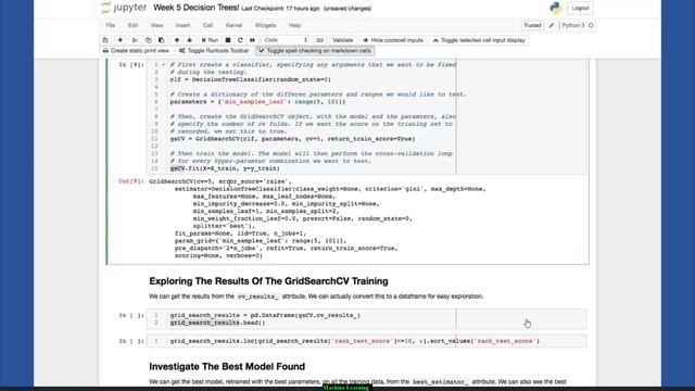 Grid Search Cross Validation смотреть онлайн