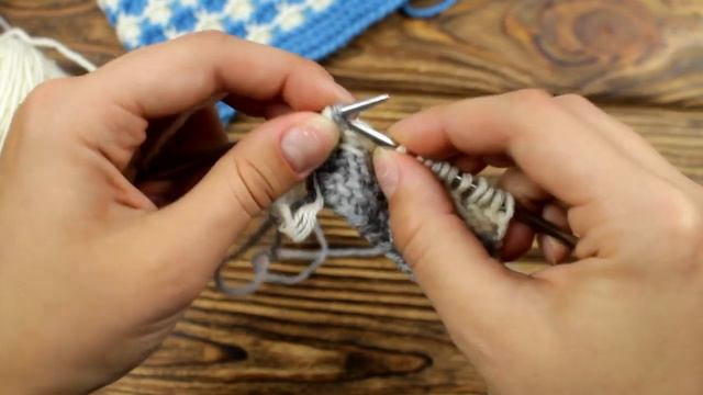 Турецкий цветной узор спицами смотреть онлайн