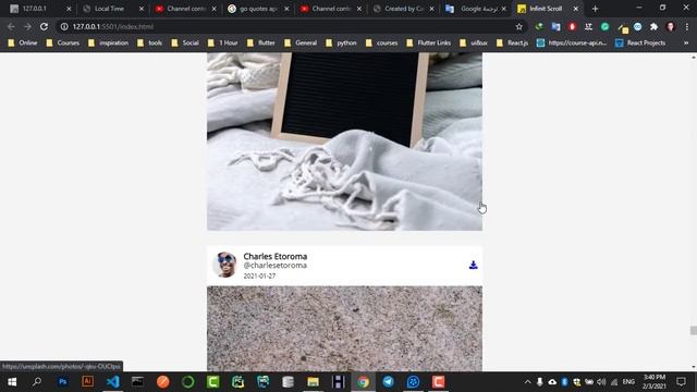 Infinite scroll with Unsplash API using pure JavaScript.. смотреть онлайн