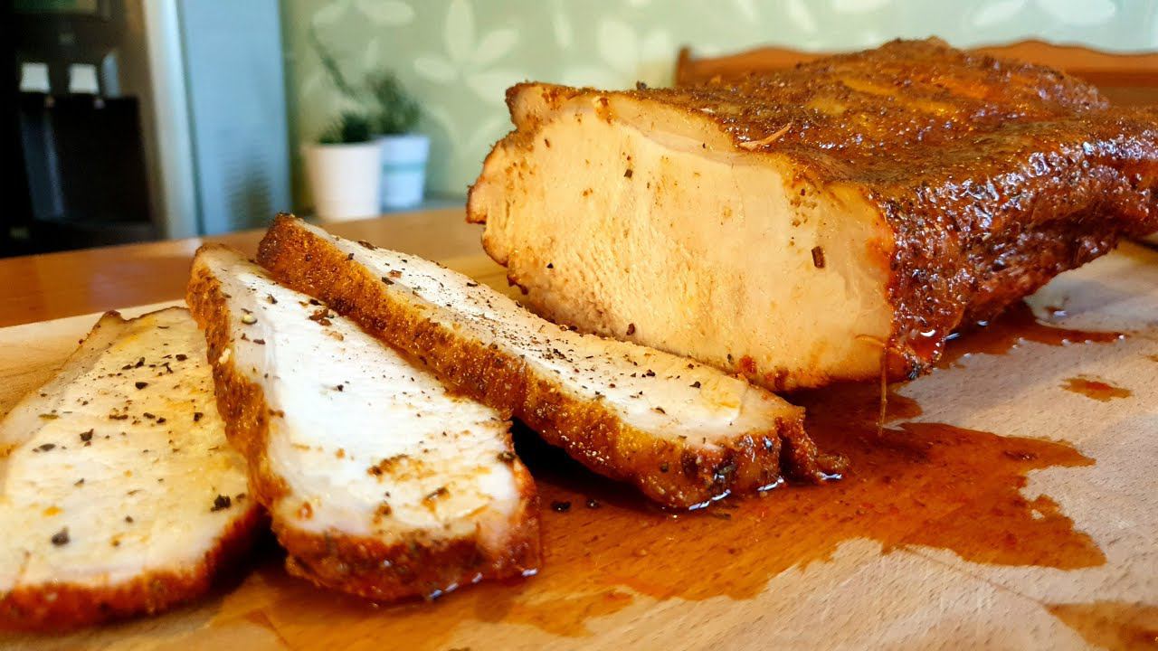 СВИНИНА в духовке. КАРБОНАД свиной целым куском. Простой рецепт. смотреть онлайн