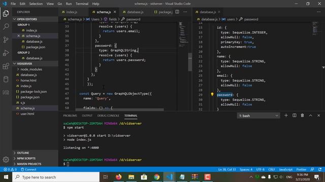 الدرس العاشر #10 انشاء graphql و schema مع databse حقيقيه смотреть онлайн