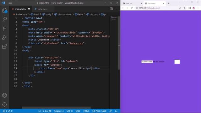 Custom Choose File Upload Button Using HTML and CSS. смотреть онлайн