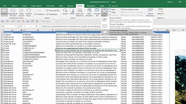 How to Lock Header Row and Column List in Microsoft Excel 2018 смотреть онлайн