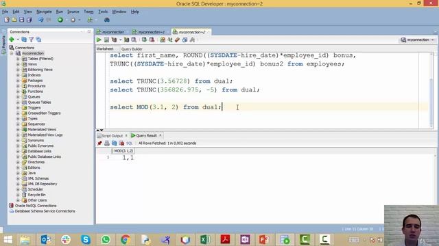 41 Функция MOD / SQL для начинающих с нуля до сертификата Oracle смотреть онлайн
