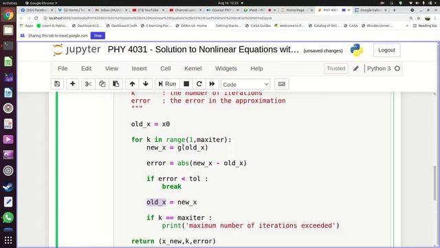 UNZA PHY 4031 Chapter 2C Root finding with Fixed Point Iteration Method 16 August 2021 смотреть онлайн