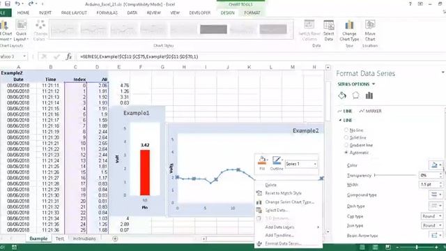 Dynamic Data logging using Arduino Excel 10 of 13 смотреть онлайн