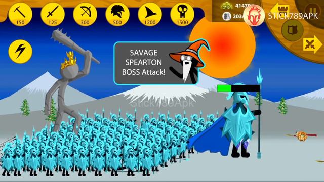 FINAL BOSS ICE, XIPHOS VS MEGA GIANT BOSS SAVAGE, RED XIPHOS | Stick War Legacy Mod | Stick789Apk смотреть онлайн