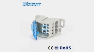 UKK 80A клеммные блоки на din-рейке, один в несколько, блок распределения питания,