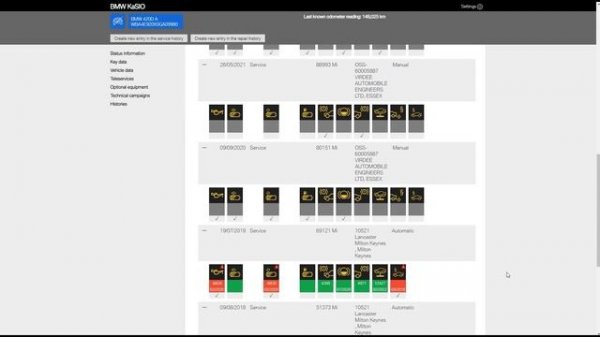 BMW AOS Digital Service Record upload
