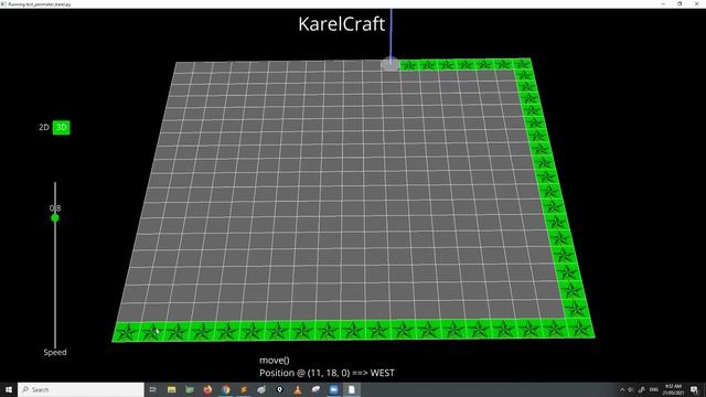 KarelCraft: Karel + Minecraft-like Environment with Ursina (Panda3D) смотреть онлайн