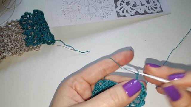 МК Квадратный мотив крючком. Видеоурок. смотреть онлайн