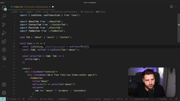Learn React Hooks: useTransition - Simply Explained!